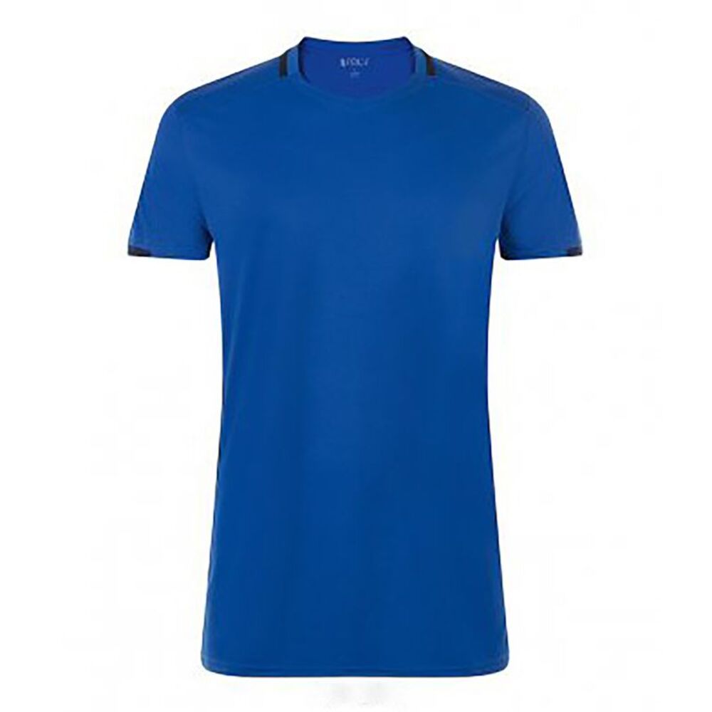 SOLS Mens Classico Contrast Short Sleeve Soccer T-Shirt / Royal Blue/French Navy